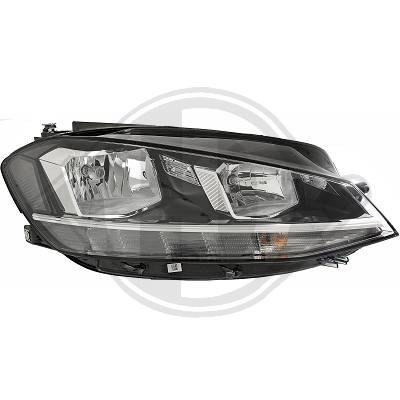 (R) Hella Koplamp met LED Dagrijverlichting Volkswagen Golf 7 (2017-2020)