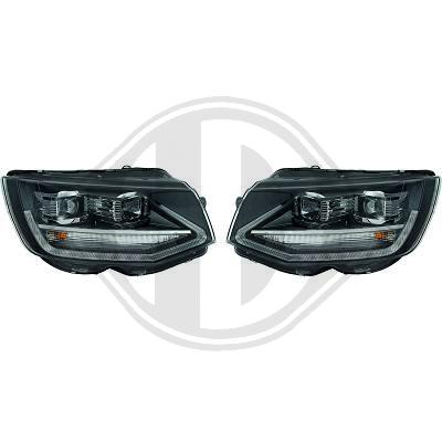 Volkswagen T6 Koplampenset - Helder Glas/Zwart vanaf 2019