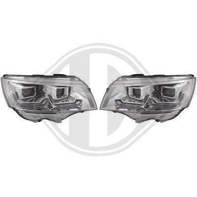 Volkswagen T6 Koplampenset - Verfijnde Verlichting met Helder Glas/Chroom (2019 en nieuwer)