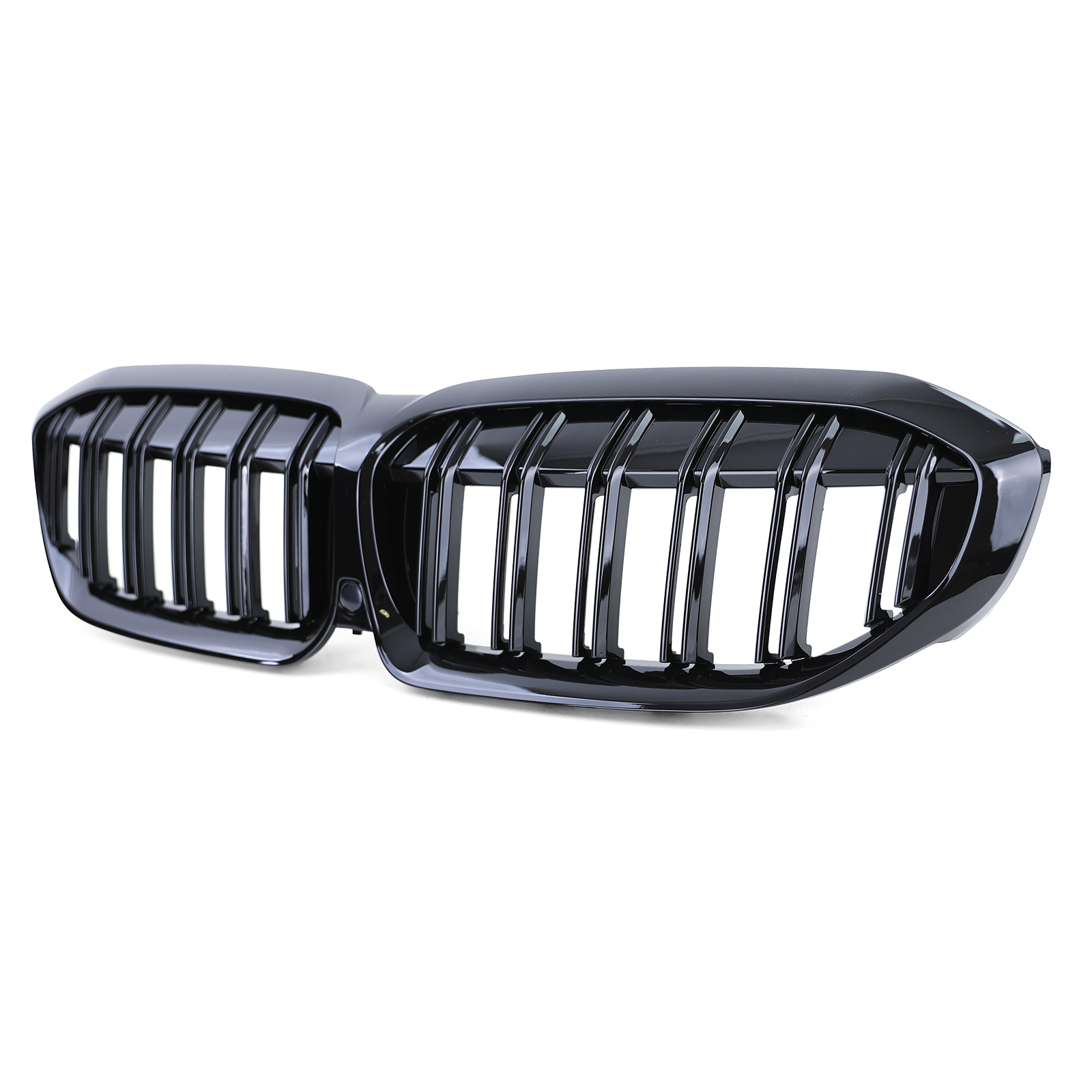 Sportieve Duo spaken grilleset zwart glanzend voor BMW 3-serie G20 Limo G21 Touring vanaf 18 - Afbeelding 3
