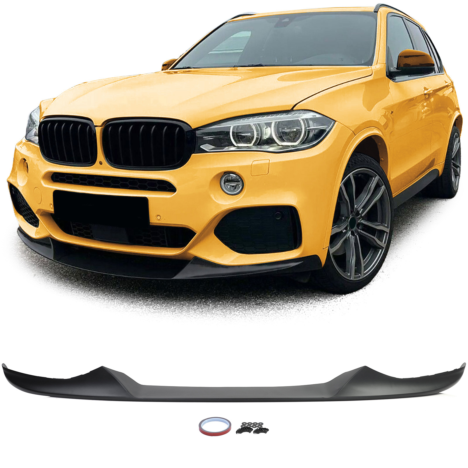 Voorspoilerlip performance zwart mat passend voor BMW X5 F15 13-18