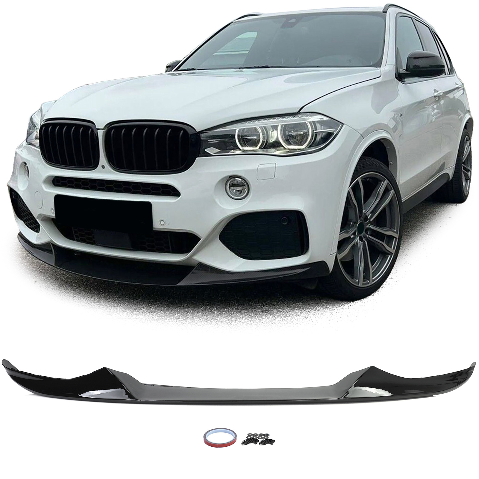 Voorspoilerlip performance glans zwart passend voor BMW X5 F15 13-18