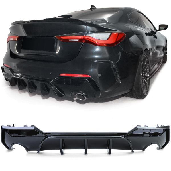 Sport Performance Diffuser Glans Zwart passend Voor BMW 4er G22 G23 Vanaf Bj'20
