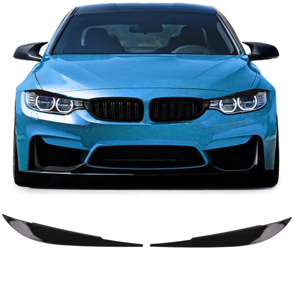 Koplampkappen BoosKijkers BMW 4-serie Glans Zwart F32,F33 en F36 (13-21)
