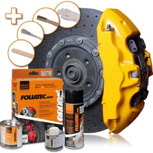 Foliatec F2195 remklauw Lak Set-Performance Geel Glanzend 3 componenten