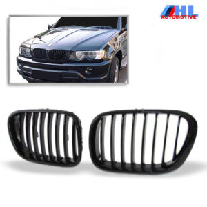Grille Enkelespijls Glanzend Zwart BMW X5 serie E53 bj 99-03.