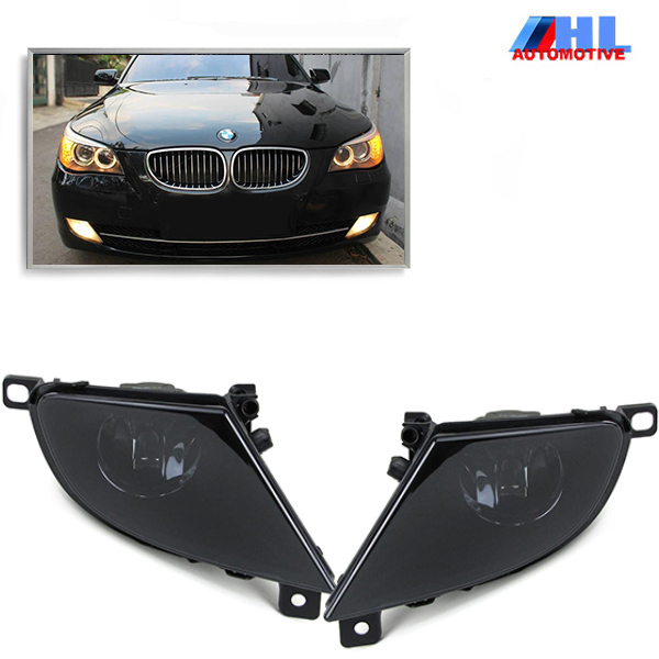 Mistlampen H8 Zwart voor Standaard voorbumper BMW E60/E61 bj 07-10.
