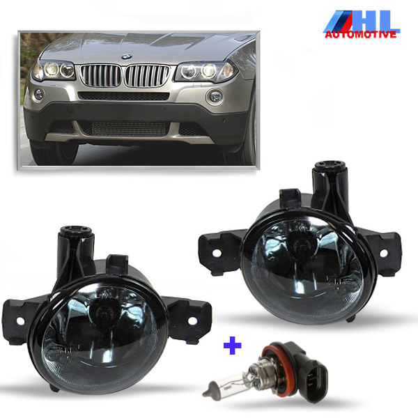 Mistlampen zwart-smoke kleur H11 BMW X3 E83 LCI bj 06-10.