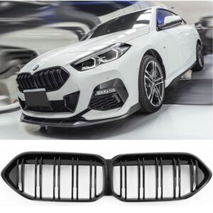 Sportieve Grille geschikt voor BMW 2-Serie F44 Gran Coupe dubbele spijl glans zwart