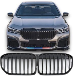 Sportieve Grille geschikt voor BMW 7-Serie (facelift) G11 en G12 enkele spijl glans zwart