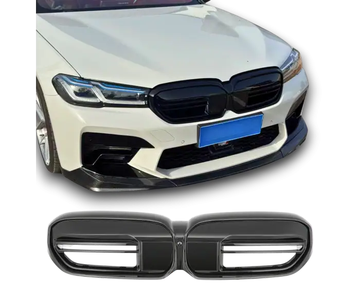 Sport Grille geschikt voor BMW 5-Serie G30 en G31 2020-2023 (lci) hoogglans zwart