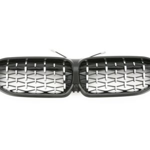 LED Sport Grille Chroom Zwart Diamant voor BMW 3 Serie G20 G21 2019–2022