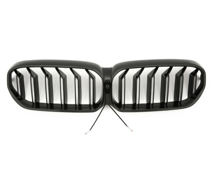 LED Sport Grille Dubbele Spijl Glanzend Zwart voor BMW 5 Serie G30 G31 LCI 2020–2023